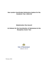 Westminster pan-London coordinated schemes, 2025/26