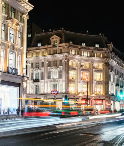 Image of Oxford Street at night