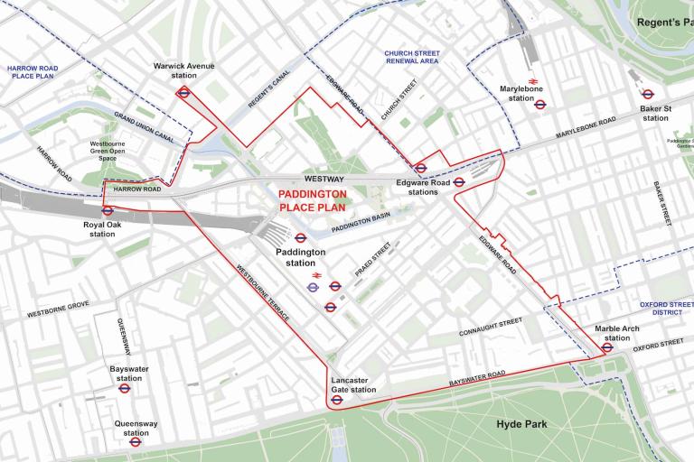 Paddington Place Plan boundary map