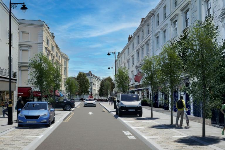 Proposed view of Churton Street looking south from Churton Street (tbc)