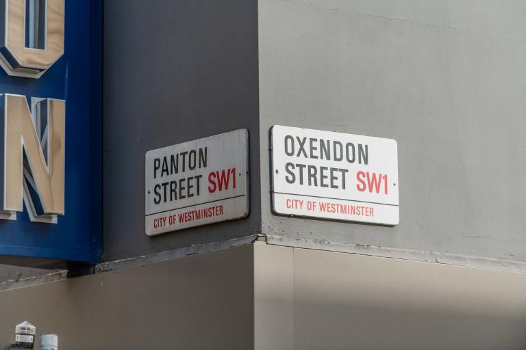 Image showing Panton Street and Oxendon Street street sign
