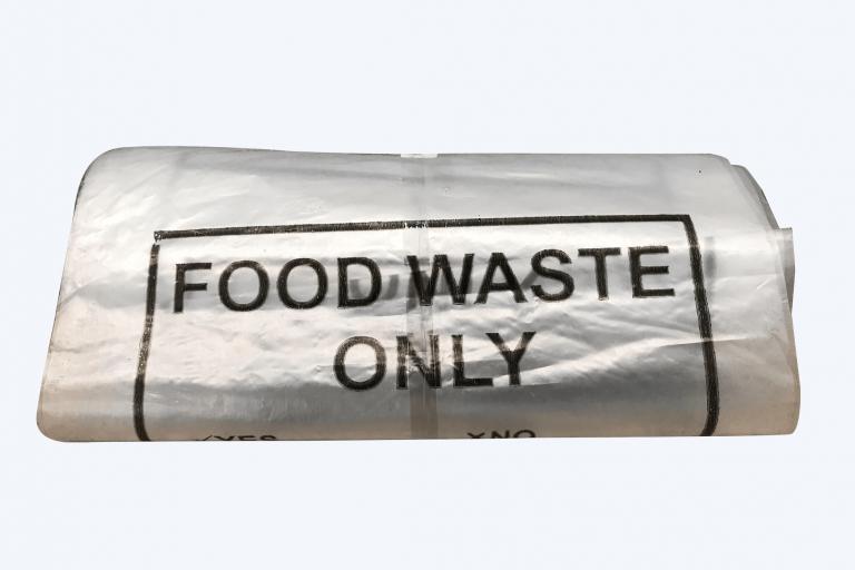 Food waste plastic bin liners