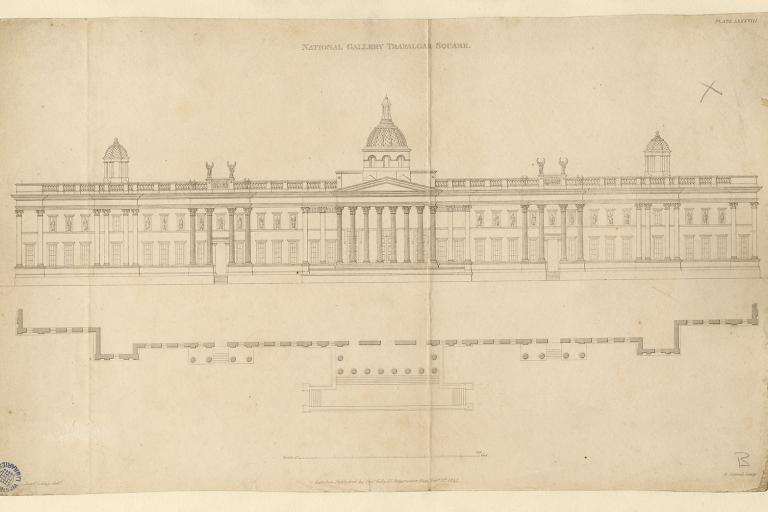 A map of the National Gallery, sourced from Westminster Archives