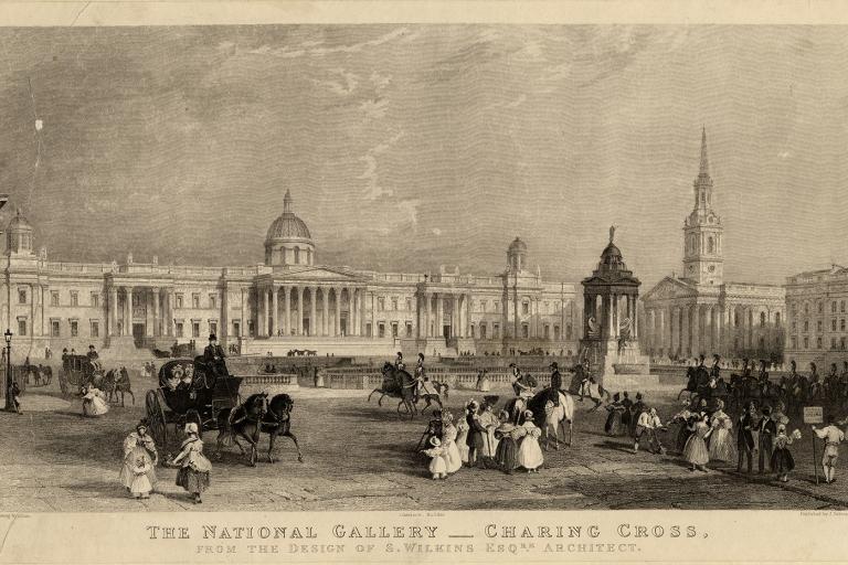 A picture of the National Gallery sourced from Westminster Archives 