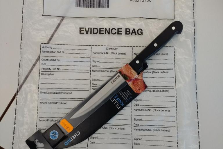 A picture of a knife sold to under-18s last year