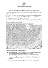 Pimlico Neighbourhood Plan referendum information statement