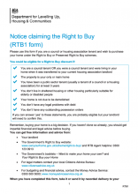 Notice claiming the Right to Buy (RTB1 form)