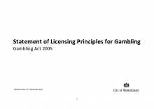 New Statement of Principles for Gambling (Gambling Policy)