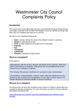 Complaints policy 2022