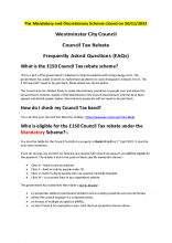 Council Tax rebate FAQs