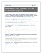 FAQs about elective home education