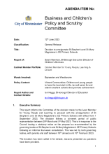 Policy and Scrutiny Committee report