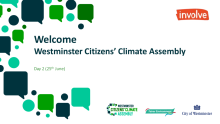 Citizens' Climate Assembly day two presentation slides