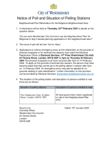 Belgravia Neighbourhood Plan Notice of Poll and Situation of Polling Stations