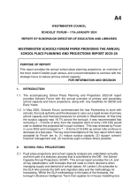 A4 School Place Planning Projections , 17 January 2024