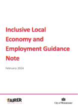 Inclusive Local Economy and Employment Guidance Note (WCC, February 2024)