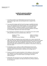 Landlord’s general conditions for approval of alterations