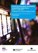 Exploring area-based vulnerability to gambling-related harm: Who is vulnerable?  Findings from a quick scoping review – 13 July 2015