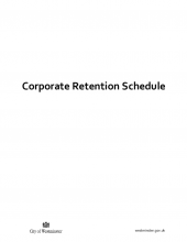 Corporate retention schedule