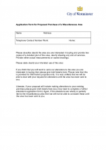 Miscelleneous sales application form