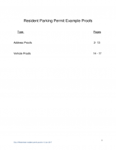 View examples of address and vehicle proofs