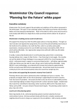 Westminster City Council response to 'Planning for the Future' white paper October 2020