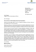 SNP Westminster City Council letter to neighbourhood plan examiner