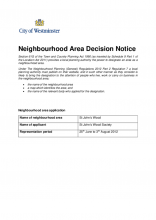 St John's Wood neighbourhood area designation notice