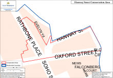 Hanway Street conservation area map