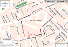 Hallfield Estate conservation area map