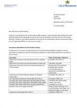 WCC letter - 006 response to inspector letter INSP3