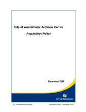 Archives acquisition policy - 2018