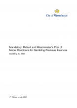 Model conditions for gambling premises