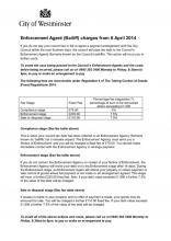 Enforcement Agent charges from 6 April 2014