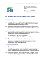 Westminster’s City Plan 2019-2040 - Integrated impact assessment, addendum reasonable alternatives 