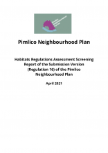 Pimlico Neighbourhood Plan HRA Screening Report - Reg 16 submission version
