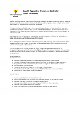 Apprentice document controller job description