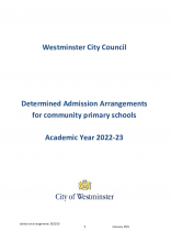 Westminster community primary schools 2022/23