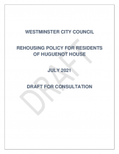 Huguenot House proposed rehousing policy - July 2021