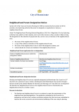 Westbourne Neighbourhood Forum Designation Notice