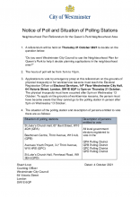 Queens Park Notice of Poll and Situation of Polling Stations