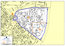 Resident parking zone D and H map