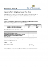 Queen's Park Neighbourhood Plan Referendum results