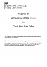 Guidance on Compulsory Purchase Process and The Crichel Down Rules