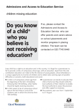 Children missing education poster
