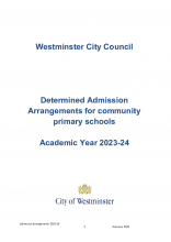 Westminster community primary schools, 2023/24 