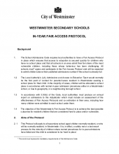 Secondary school Fair Access Protocol
