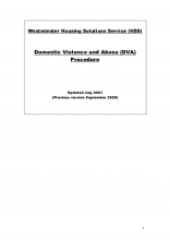 Domestic violence and abuse procedures