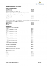 Parking-related fees and charges v13 April 2022