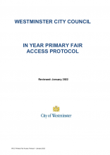 Primary school Fair Access Protocol 2022